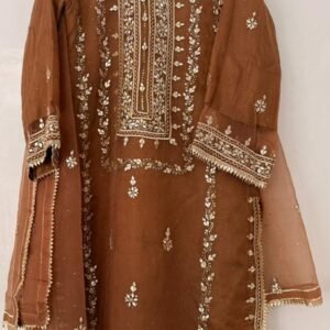 handcrafted kathan silk embroidered kurta set